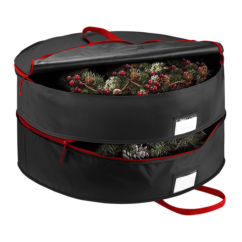 Factory Hot Selling Christmas Holiday Storage Bag With Oxford Fabric 600D For Wreath Storage