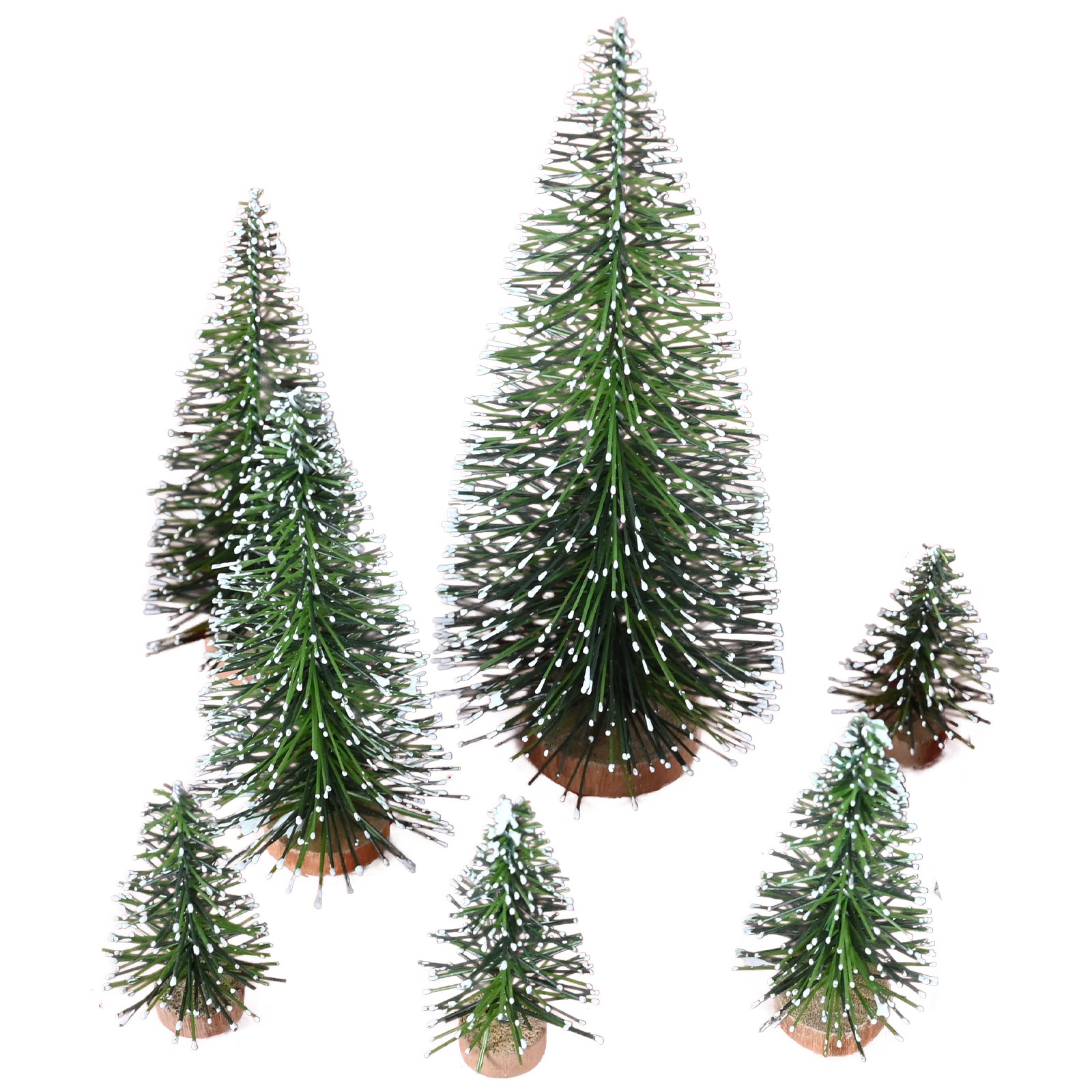 Christmas Ornaments Miniature Christmas Tree Stained White Cedar Table Pine Needles Tabletop Miniature Christmas Tree