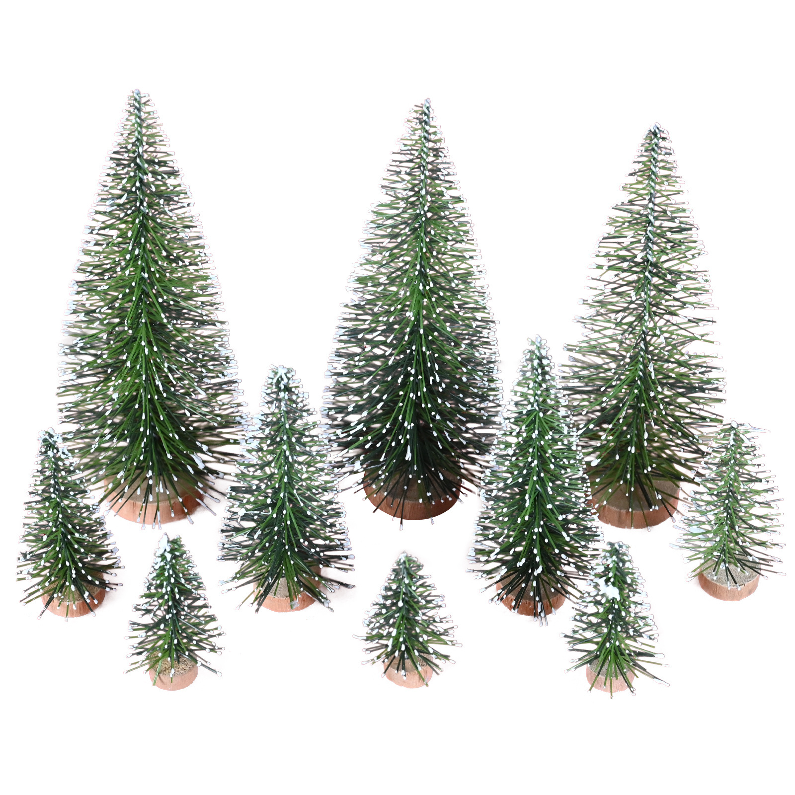 Christmas Ornaments Miniature Christmas Tree Stained White Cedar Table Pine Needles Tabletop Miniature Christmas Tree