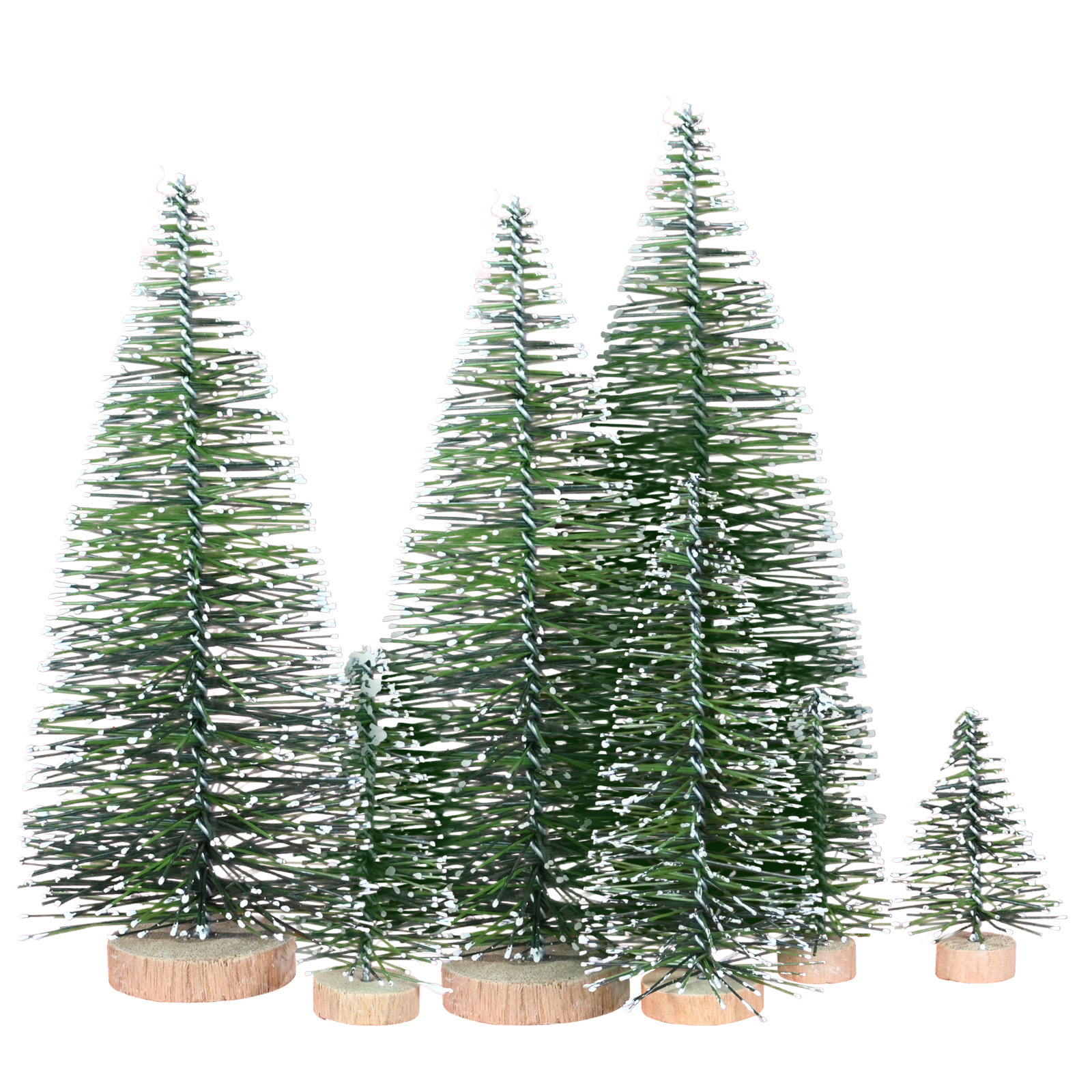 Christmas Ornaments Miniature Christmas Tree Stained White Cedar Table Pine Needles Tabletop Miniature Christmas Tree