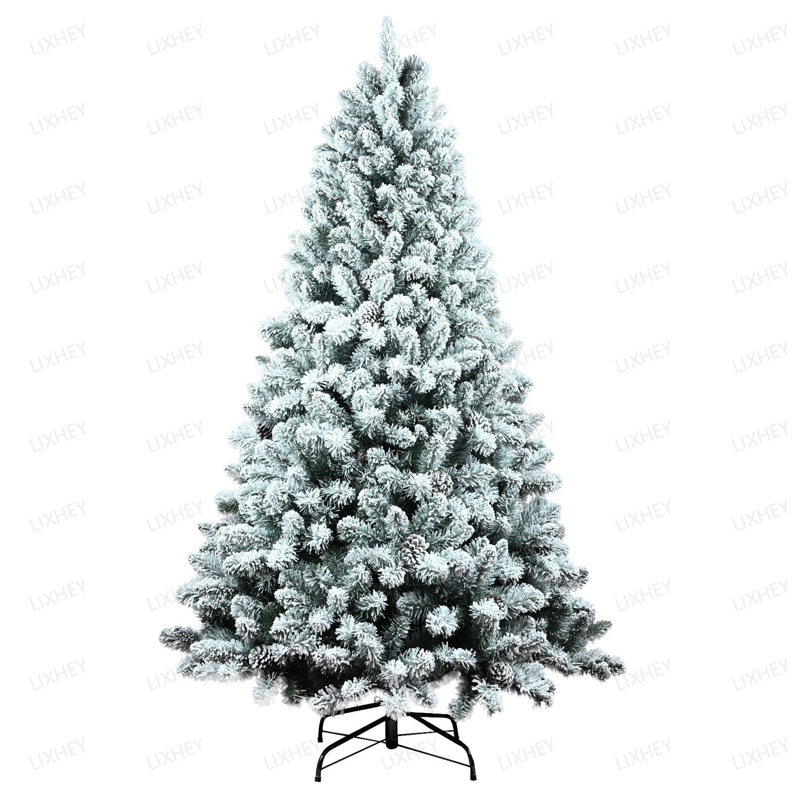 6/7.5ft Decorative Christmas Party Artificial Christmas Tree Flocked White Christmas Tree