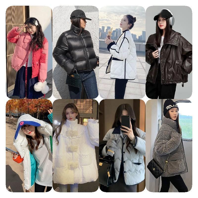 Winter New Women Puffer Down Jacket Ladies Real Fur Coat Short Silver Fox Fur Collar Trim Duck Down Coat