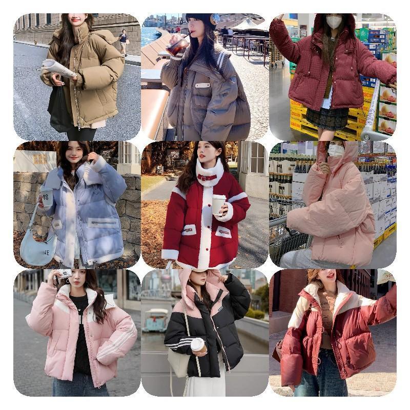 Winter New Women Puffer Down Jacket Ladies Real Fur Coat Short Silver Fox Fur Collar Trim Duck Down Coat