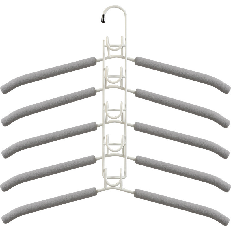 Multi Layer Hangers Detachable 5 Layers Wardrobe Space Saving Magic Hanger Foam Swing Arm Head Hanger