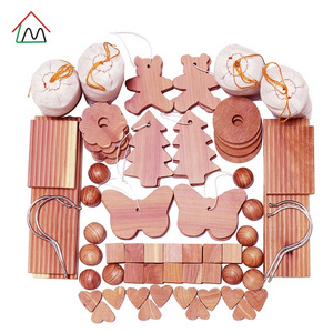 Natural Aromatic Cedar Wood Blocks, Balls, Rings & Hanger Pack Anti Moth Away Repellent