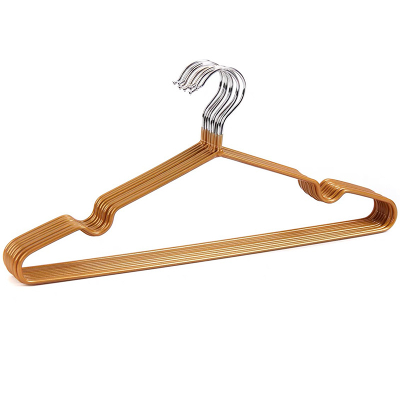 Wholesale PVC Coating Iron Top Clothes Hanger Non Slip Wire Metal Laundry Hanger For Coat Shirt Steel Hangers Manufacturer