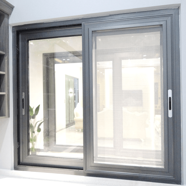 Soundproof Vertical Accordion Sliding Glass Windows And Doors Thermal Break Aluminum Bi Folding Window