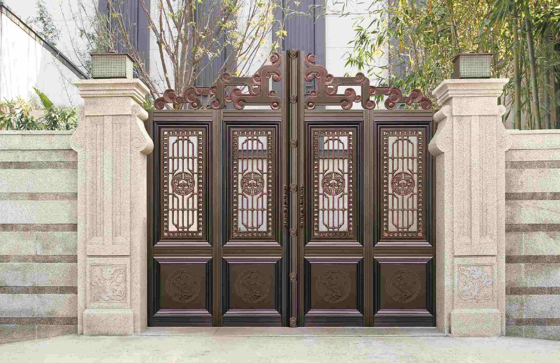 Aluminum art gates design villa garden gate and luxury swing gate