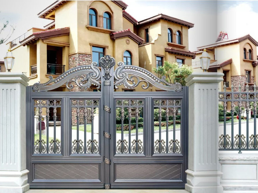 Aluminum art gates design villa garden gate and luxury swing gate