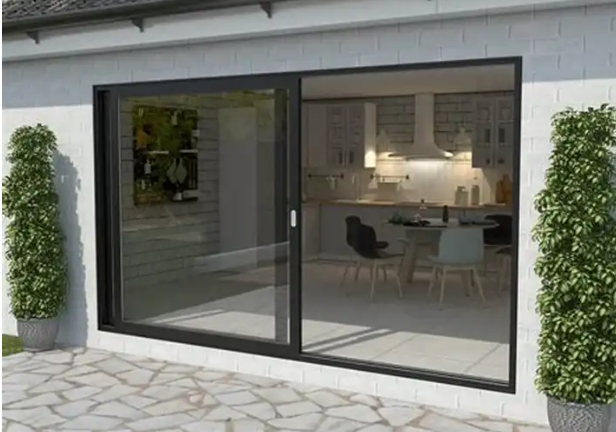 Aluminum Frame Trackless Retractable Screen Anti Mosquito Sliding Door