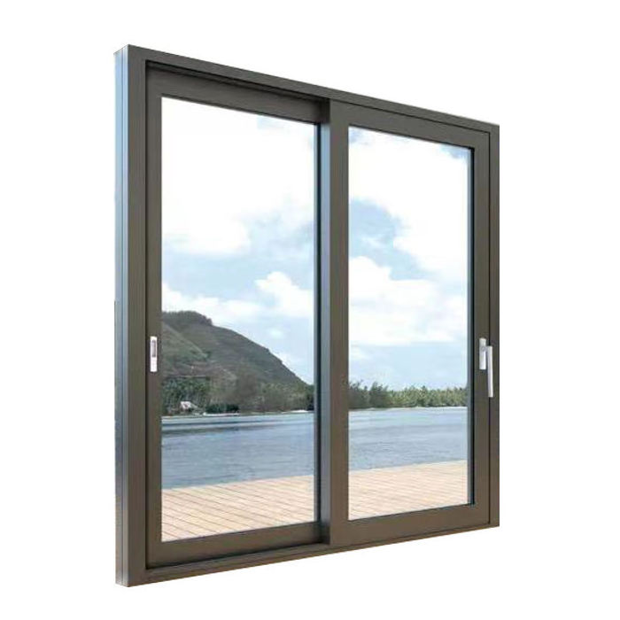 Soundproof Vertical Accordion Sliding Glass Windows And Doors Thermal Break Aluminum Bi Folding Window