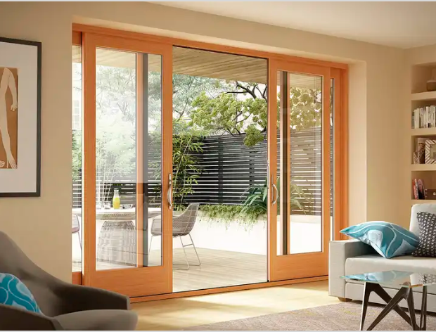 Aluminum Frame Trackless Retractable Screen Anti Mosquito Sliding Door