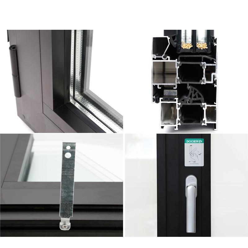 Popular Double Glazed Soundproof Casement Window Aluminium French Windows