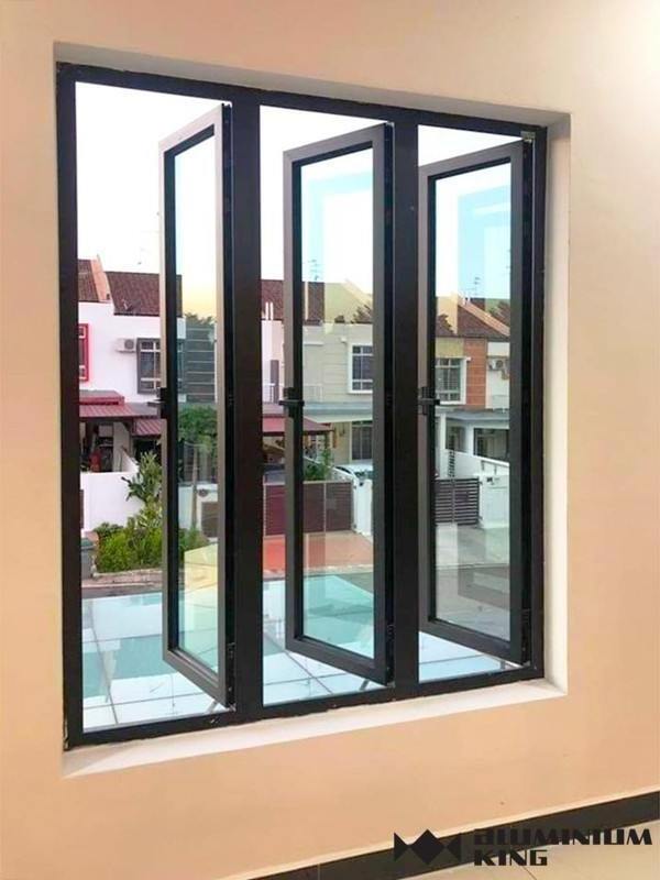 As2047 Double Glazed Aluminum Doors And Windows Energy Efficient Picture Black Window Soundproof Glass Casement Windows