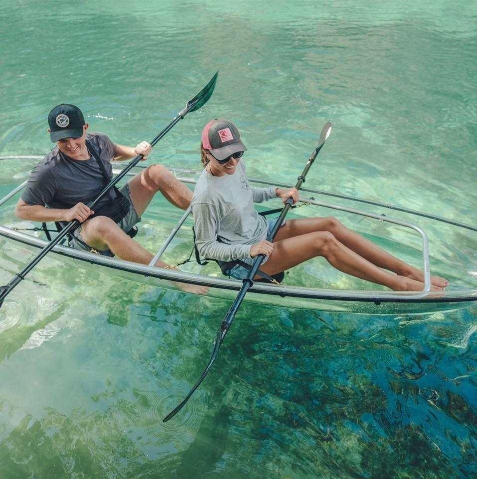 Full transparent kayak clear kayak crystal kayak glass boat see through canoe