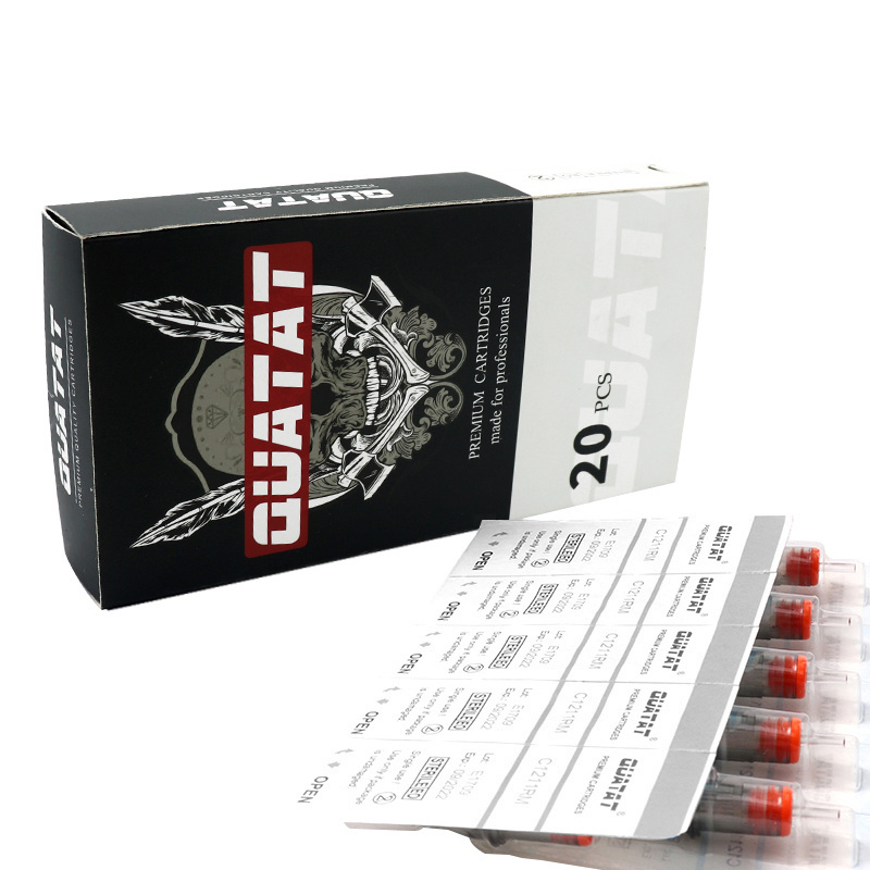 QUATAT  box of 20 professional tattoo cartridge needles  high quality transparent tattoo cartridge needle