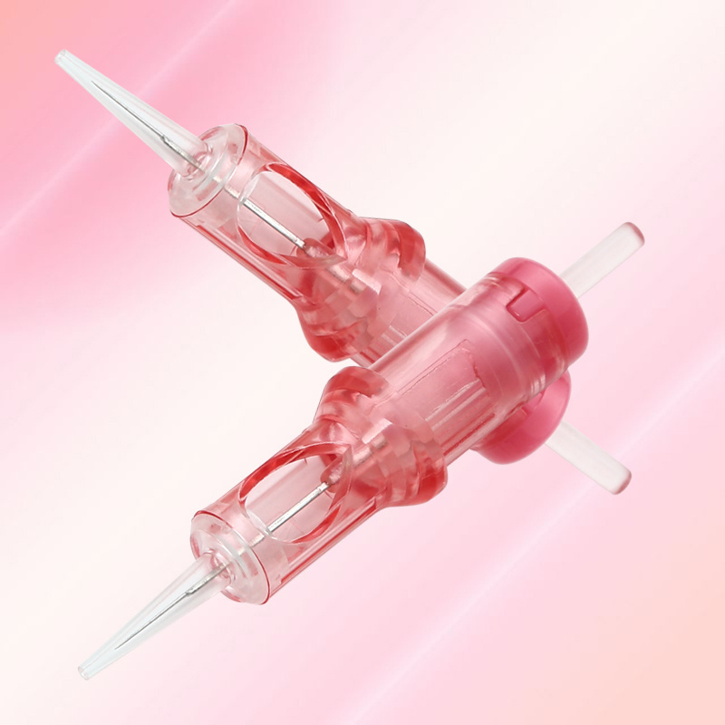 Hot-selling Pink QUATAT VIPER PMU&SMP Long Taper Tattoo Needle Cartridges