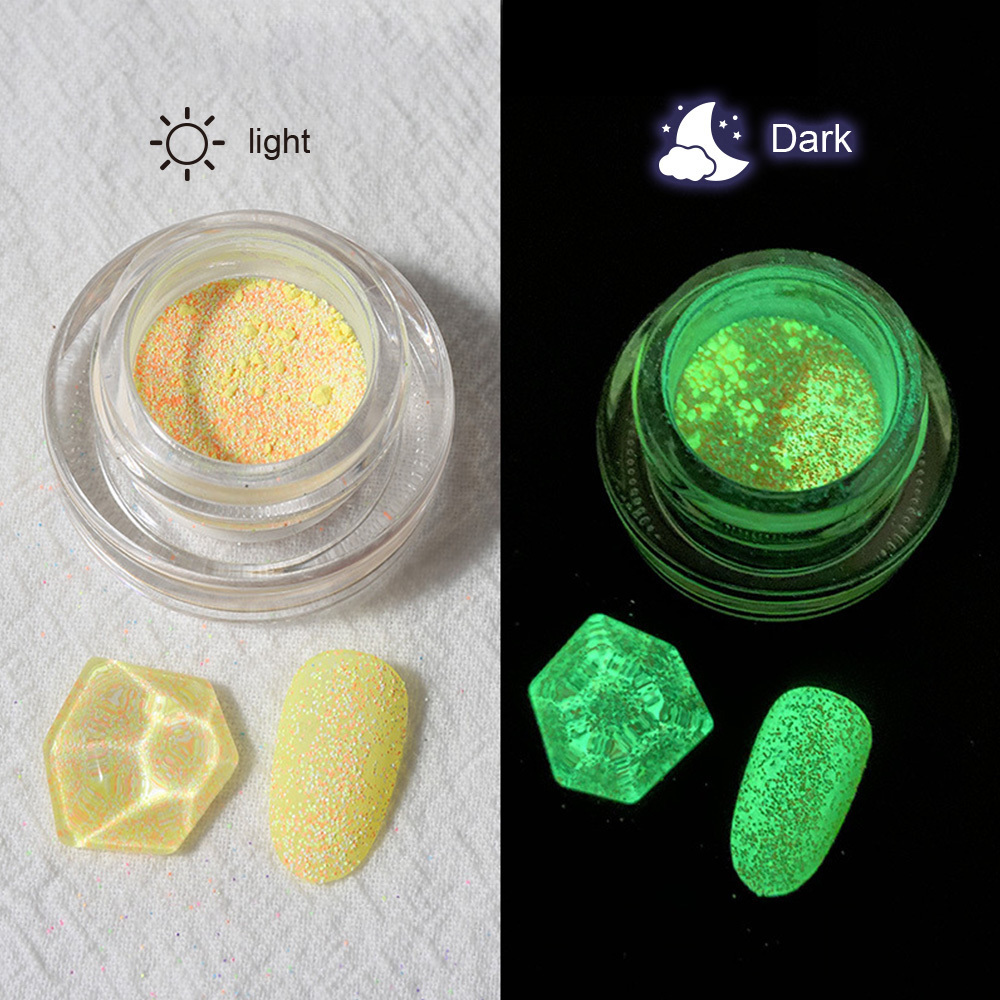 New Arrival Acrylic Powder Luminous Effect Glow in Dark Nail Art Powder