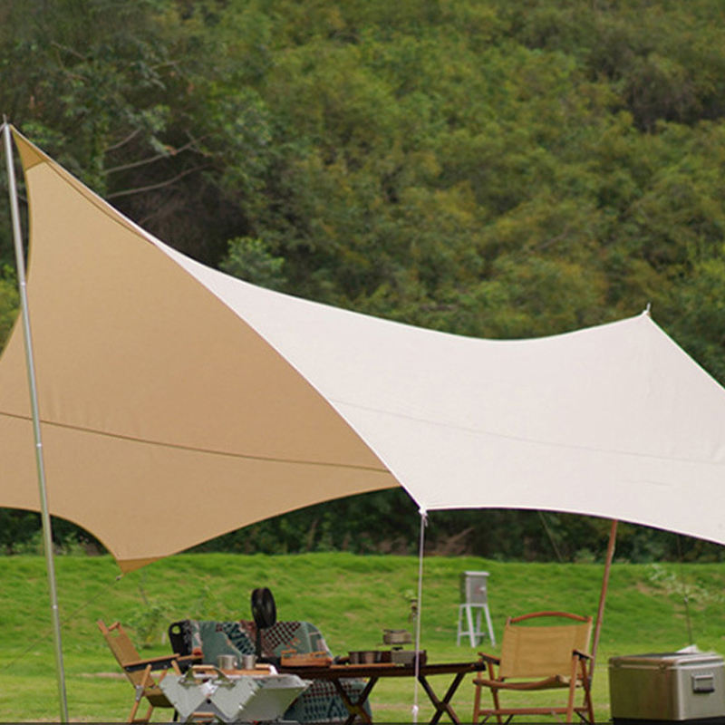 Custom Waterproof Sunshade Flysheet Big Awning Canopy Stretch Outdoor Camping Trap Tent