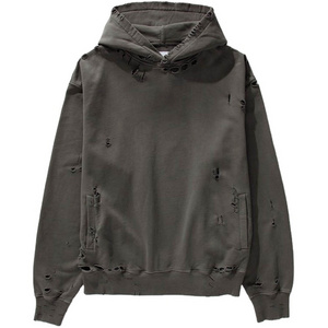 Boxy Fit Vintage Mineral Hoodie Unisex With Side Hidden Pockets Wholesale Cropped Stone Acid Wash Oversized Ripped Hoodie Men