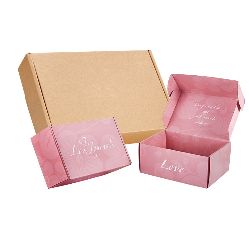 Wins Flying Low MOQ Mailer Paper Packing Boxes Wholesale Kraft 3 layers Corrugated Clothing shoes Collapsible Shipping BOX