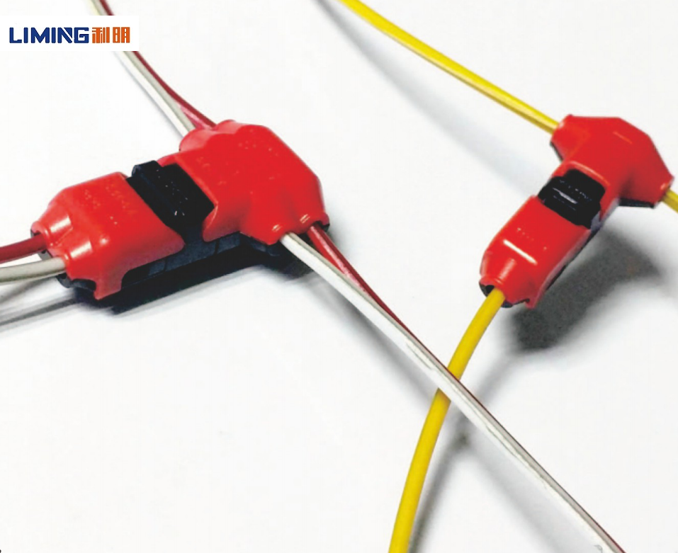 Lock Wire Electrical Cable Connector Red Insulated Quick Splice Terminals Crimp For Car Electrical Crimp Cable Snap