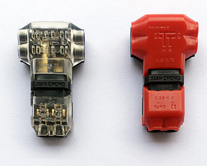 Lock Wire Electrical Cable Connector Red Insulated Quick Splice Terminals Crimp For Car Electrical Crimp Cable Snap