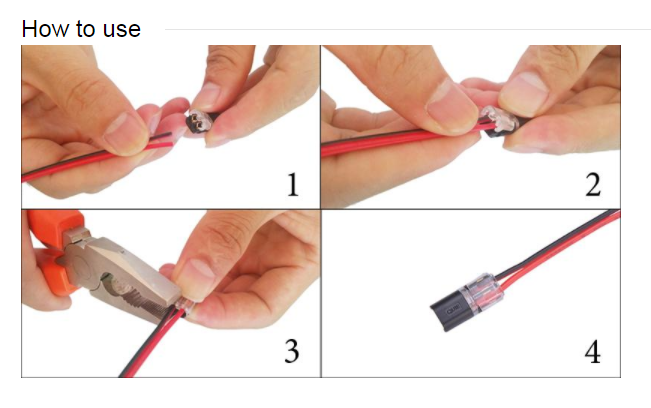 non peeling 2PIN female male XC-JXD-D2 18-22AWG auto car motor led light  wire connector