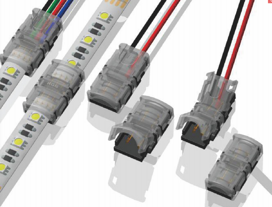 Wholesale IP65 Waterproof Quick Connection 0.39in 10mm RGB 5050 LED Strip Lights 2Pin LED Strip Connectors