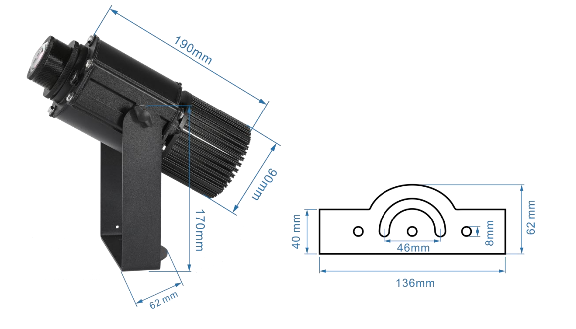 30w 50w Outdoor waterproof laser custom logo projection indoor door floor rotate gobo projector led elevator advertising light