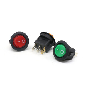 High quality 3 way illuminated rocker switch with lamp