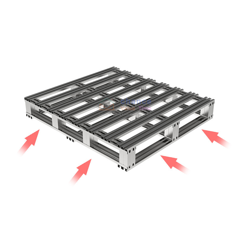 LOCKHEER Merchant customization color spraying 4-way light steel pallet forklift transport warehouse storage