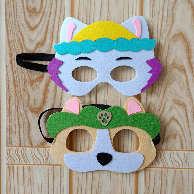 Customized Christmas Easter Halloween Cartoon Character Animals Felt Eye Mask Kids Party Masks Felt Face Mask