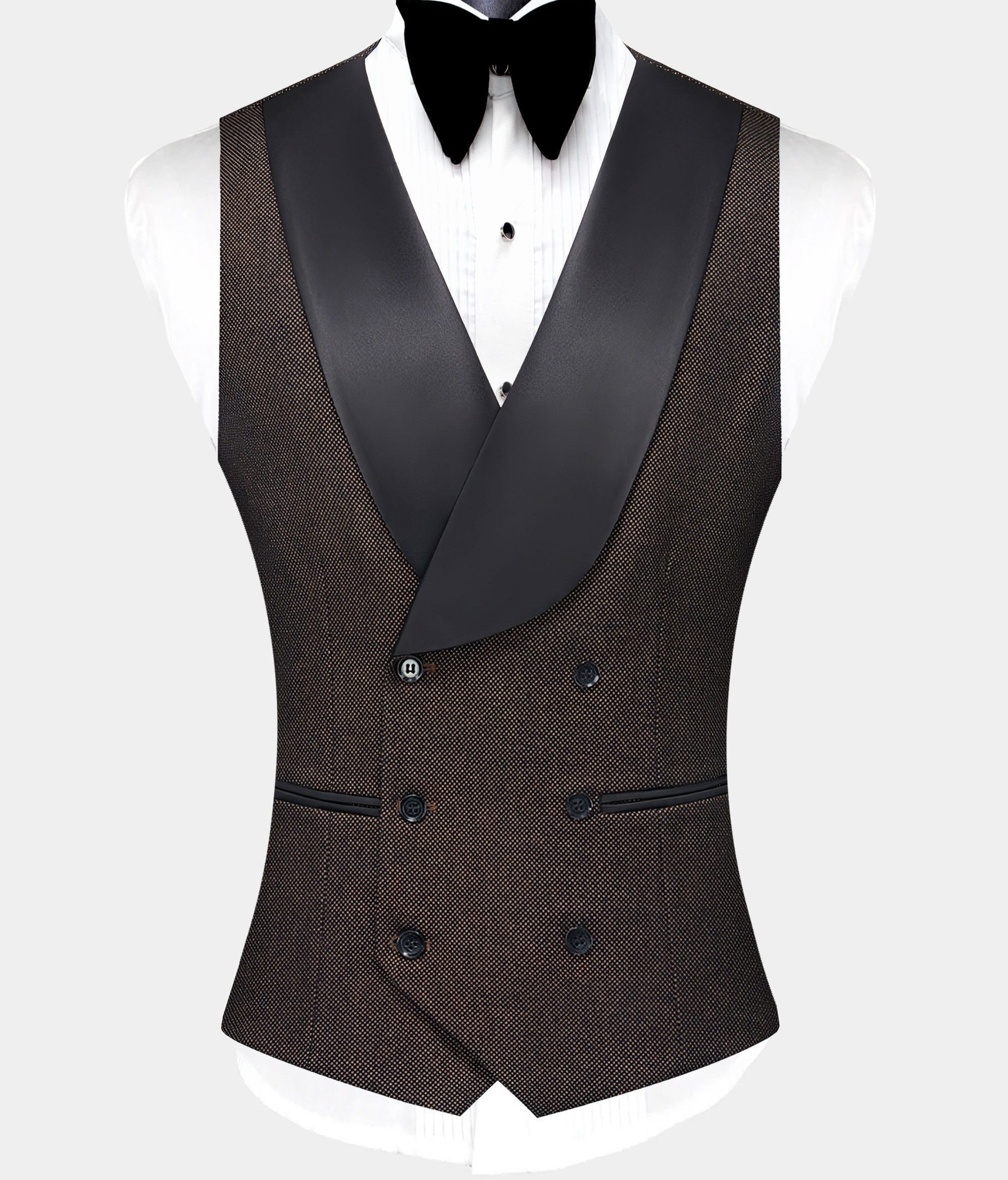 Bespoke Custom Prom Suit Classic Wedding Men Tuxedo Dark Brown Diamond Tuxedo 3 Piece Men Suits