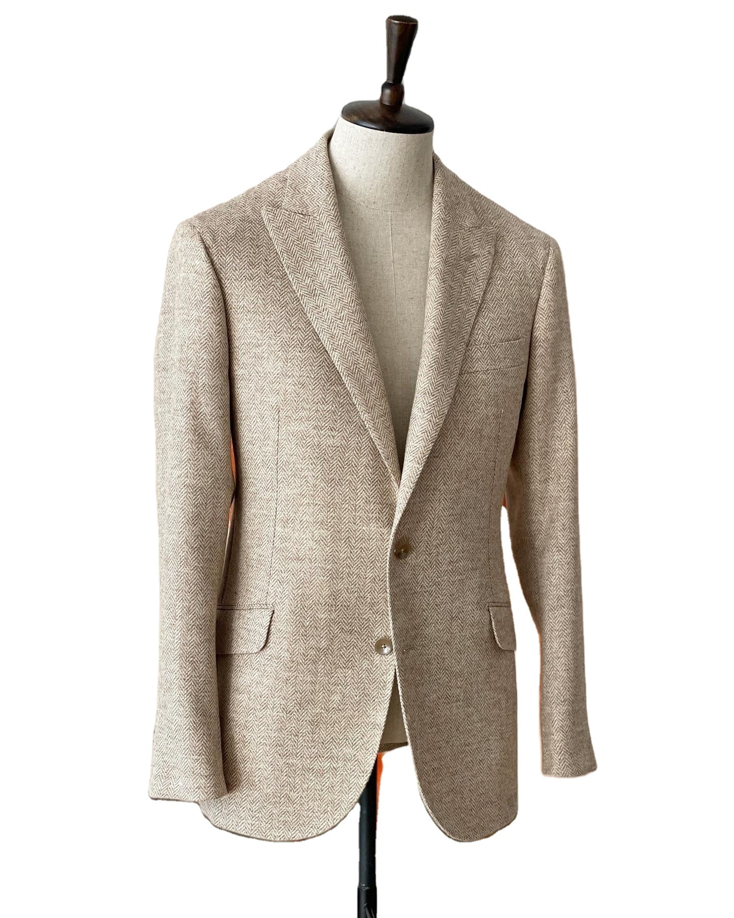 Manual Customization Special Design Men Wedding Suits Full Canvas Slim Fit Wool Fabric Man Suit