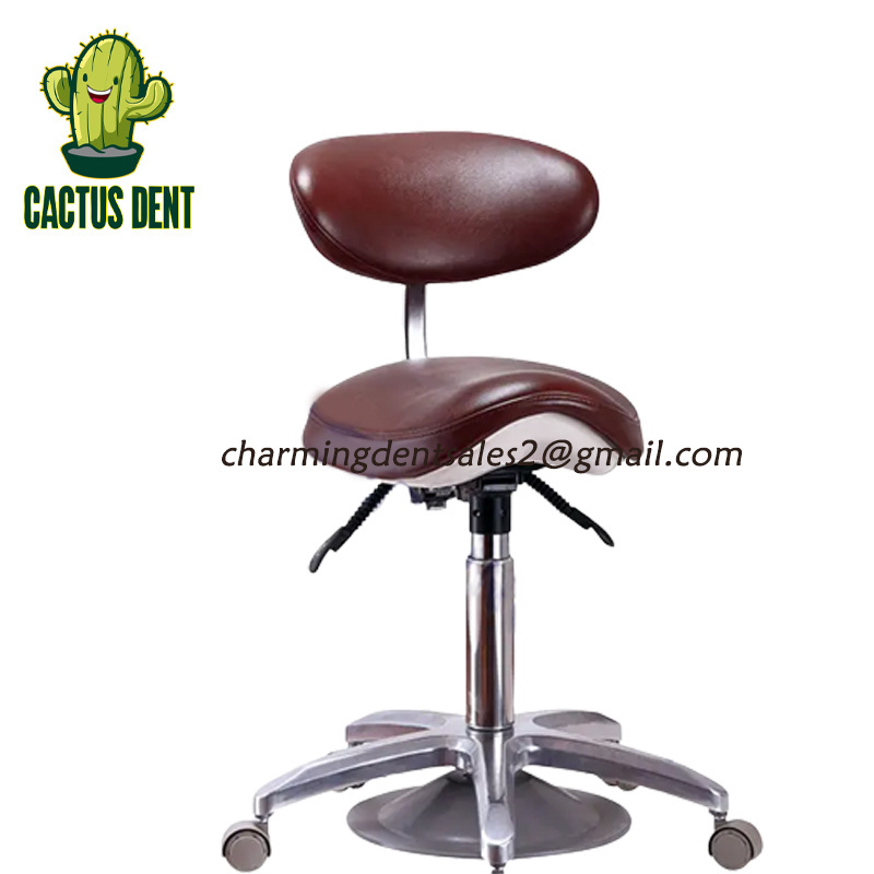 High quality  Adjustable dental doctor stool chair / PU Material dental chair for dental unit foot controlled saddle chair