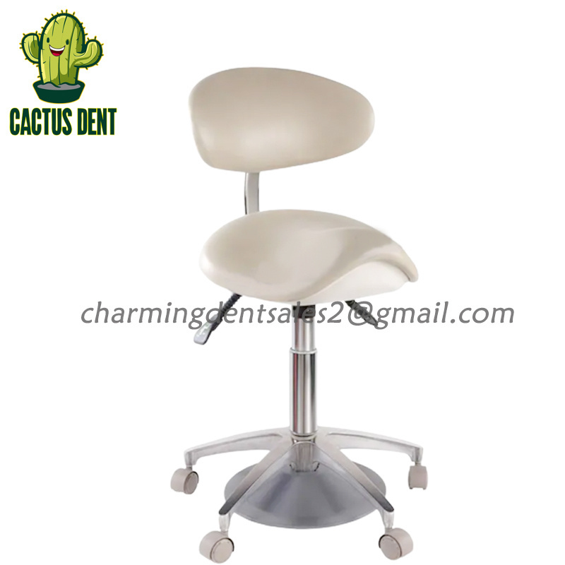 High quality  Adjustable dental doctor stool chair / PU Material dental chair for dental unit foot controlled saddle chair