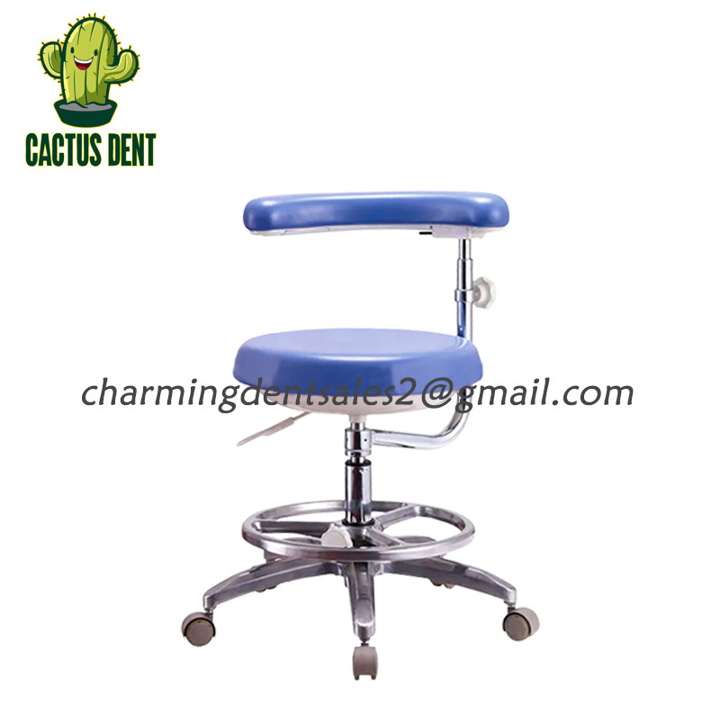 High quality  Adjustable dental doctor stool chair / PU Material dental chair for dental unit foot controlled saddle chair