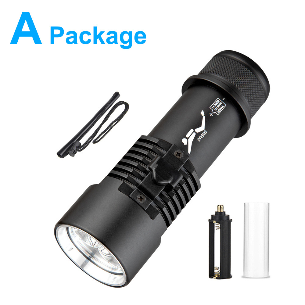 XHP70 LED Underlight Portable Marine Underwater Lights Mini Flashlights Torch for Snorkeling Scuba Diving Wrist Strap Cave Cross