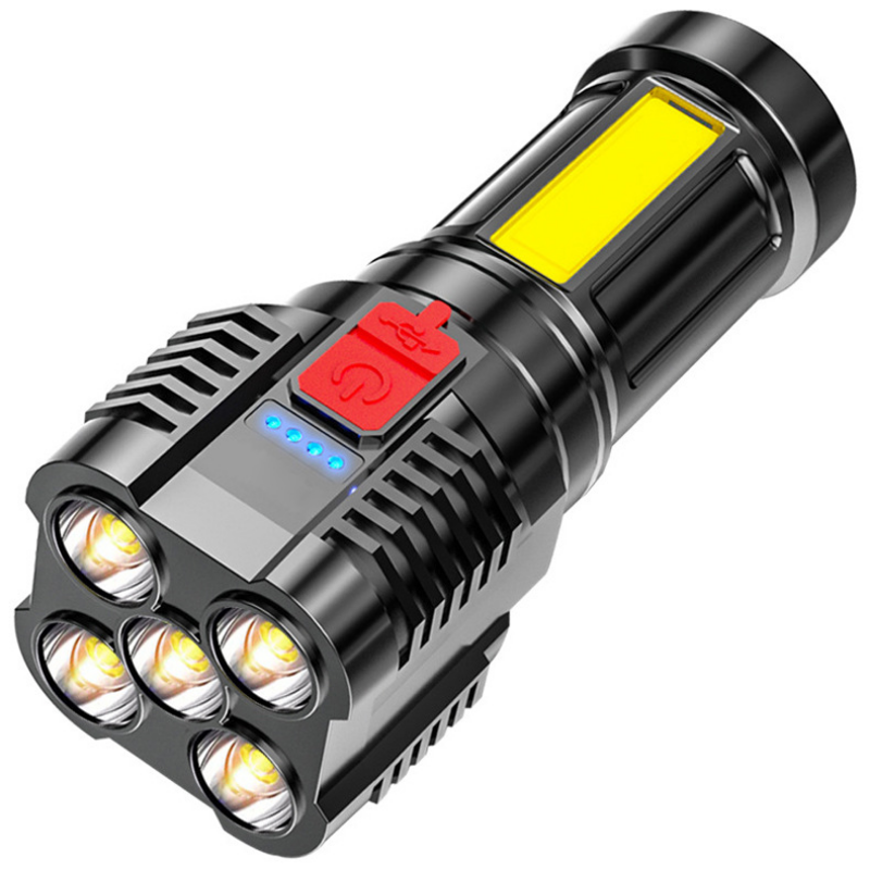 High-brightness super thin mini flashlight with power display