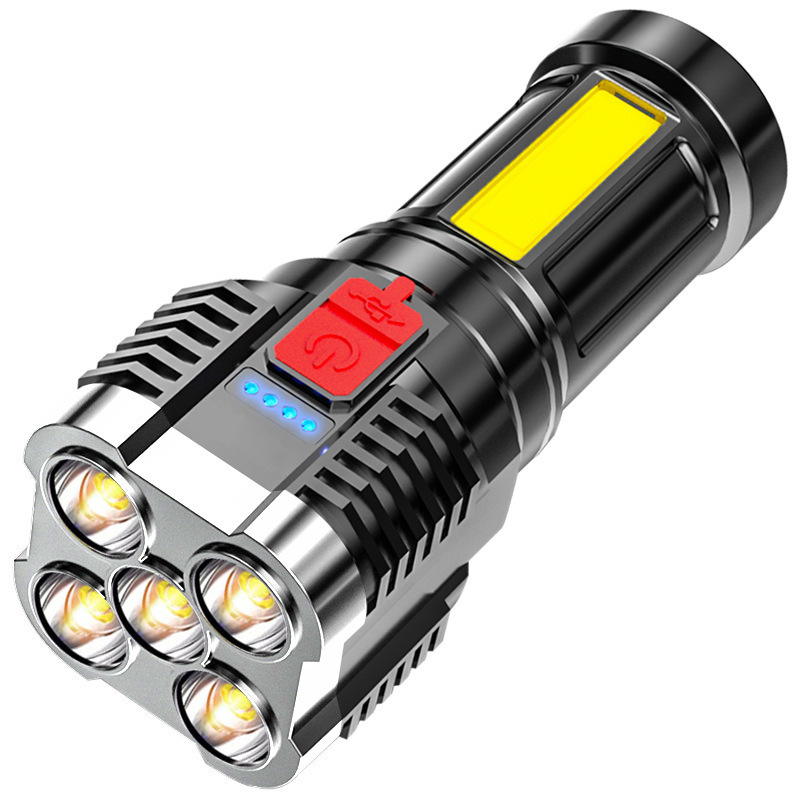 High-brightness super thin mini flashlight with power display