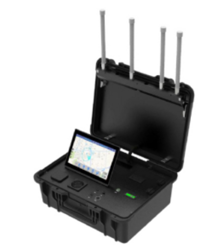 Briefcase Style Drone Detector used for Tracking system for detecting the position of drones and pilot identification