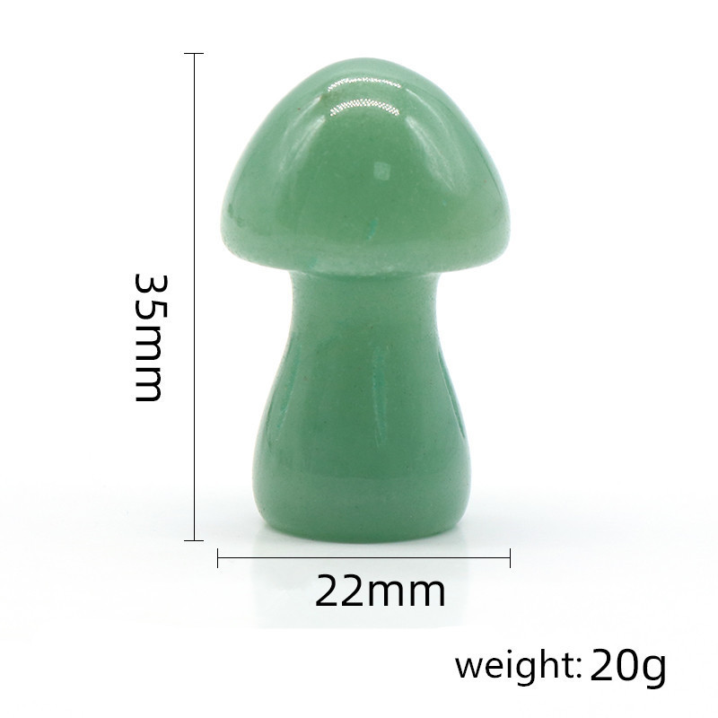 New Arrivals Big Mushroom 22*35mm Natural Hand Carving High Polished Healing Crystals Deodorant Stones Crafts Jewelry