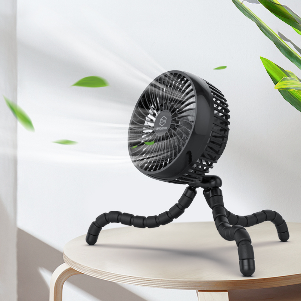 Rechargeable 5V2A Octopus clip tripod stand Battery Operated Electric Air cooling portable mini Fans For Home