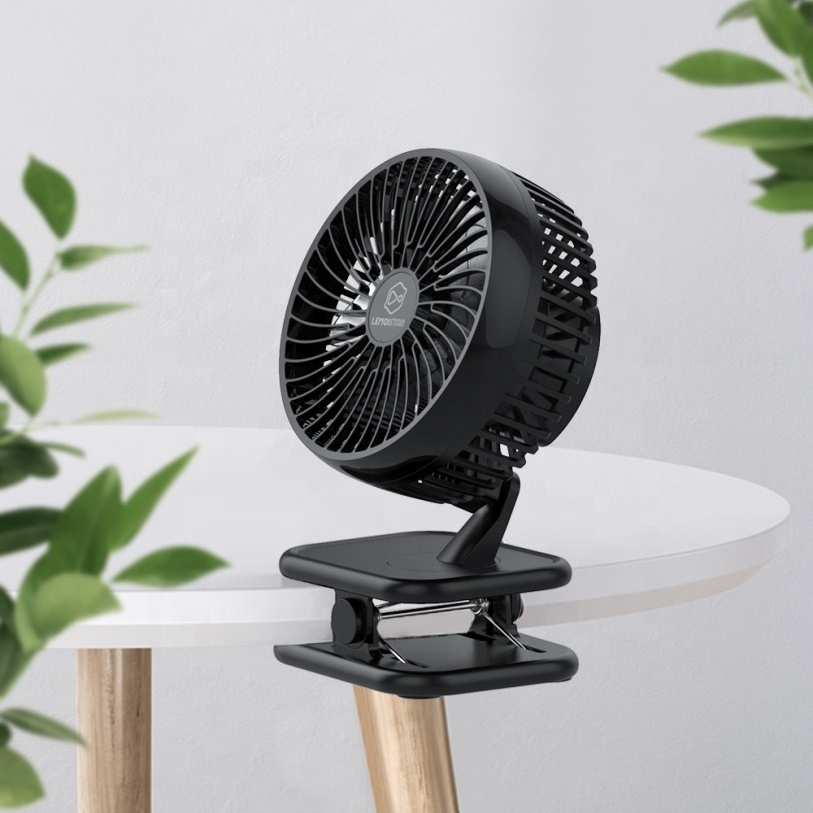 6 Inch Portable Rechargeable large 10000 mAh  Battery Air Cooling Desk Clip Fan with Detachable Design