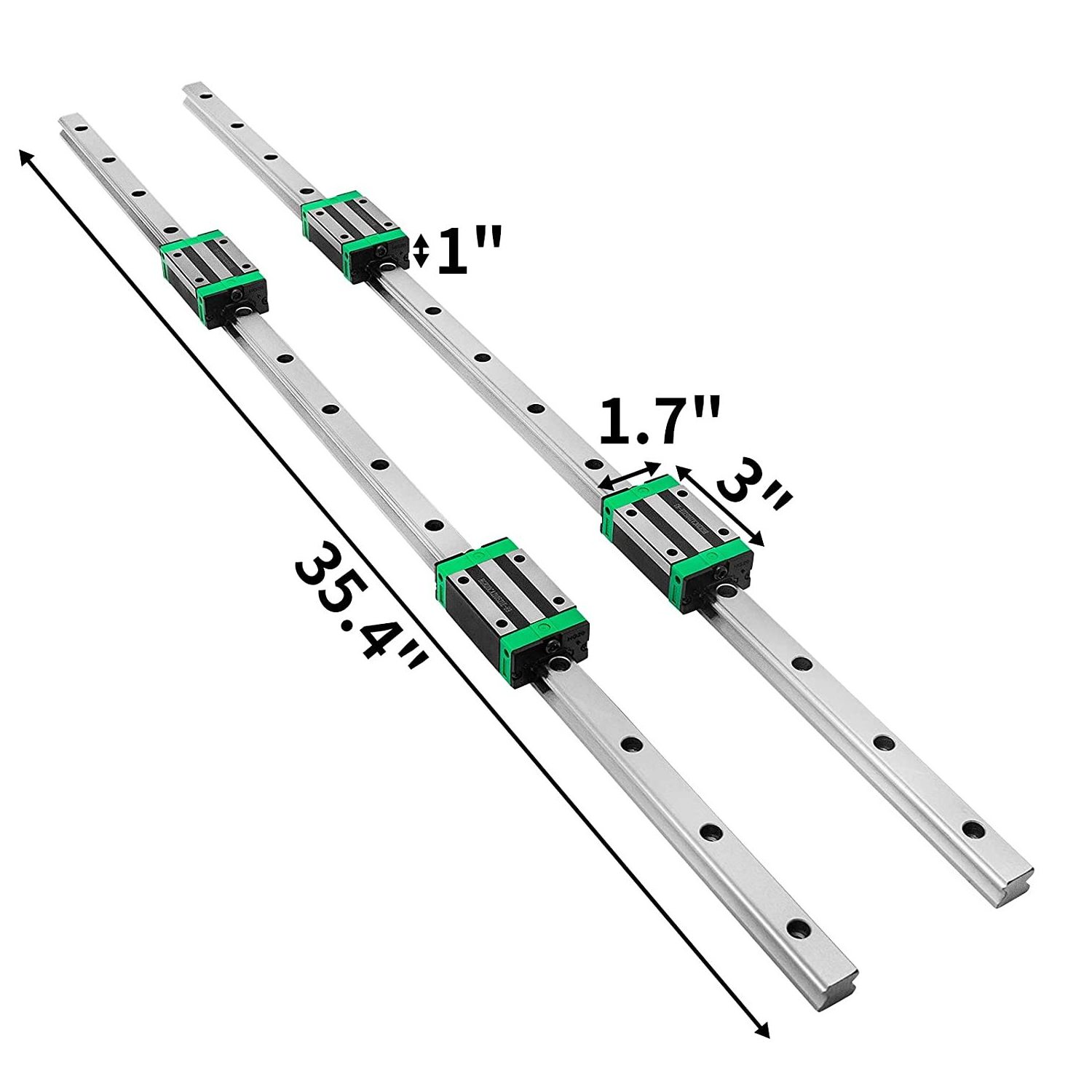 Linear Guide Rail 2Pcs HGR20-900mm Linear Slide Rail with 1Pcs RM1605-900mm Ballscrew with BF12/BK12 Kit for DIY CNC Routers Lat