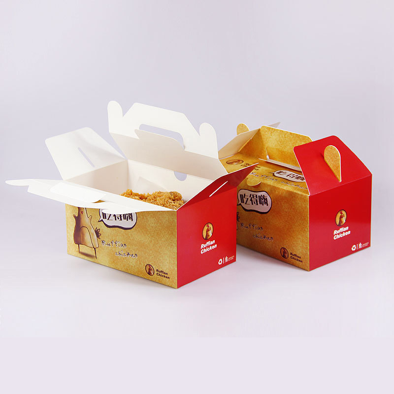 Hot selling chicken nuggets chicken chops takeaway packaging fried chicken and chips packaging in stock