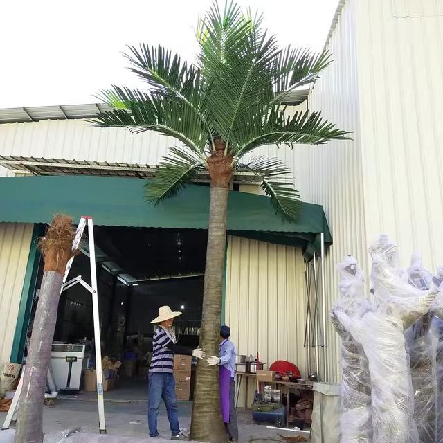 large artificial fake king coconut palm plants tree