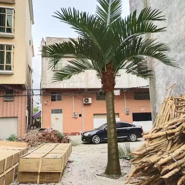 outdoor beach decorative tall and big topical artificial fake king coconut palm plants tree