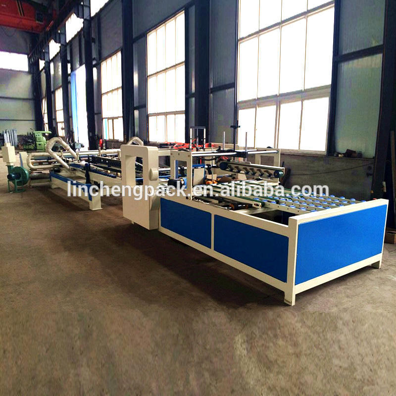 Automatic Folder Gluer machine 4-channels 2 guns cold glue system for Carton box folder gluing machine